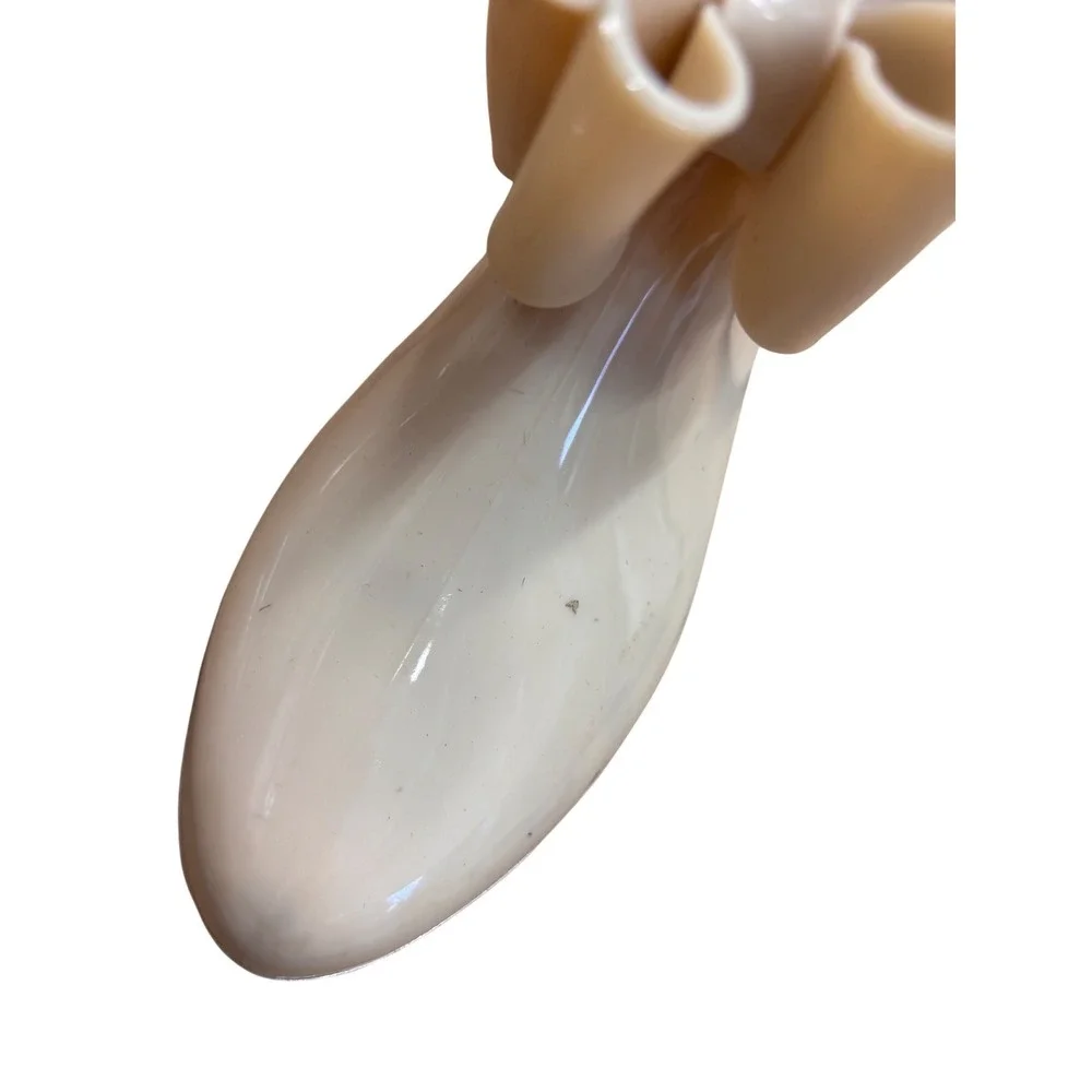 Capelli New York Girls Beige Bow Ankle Rain Boots Glossy Rubber Size 5-6.5